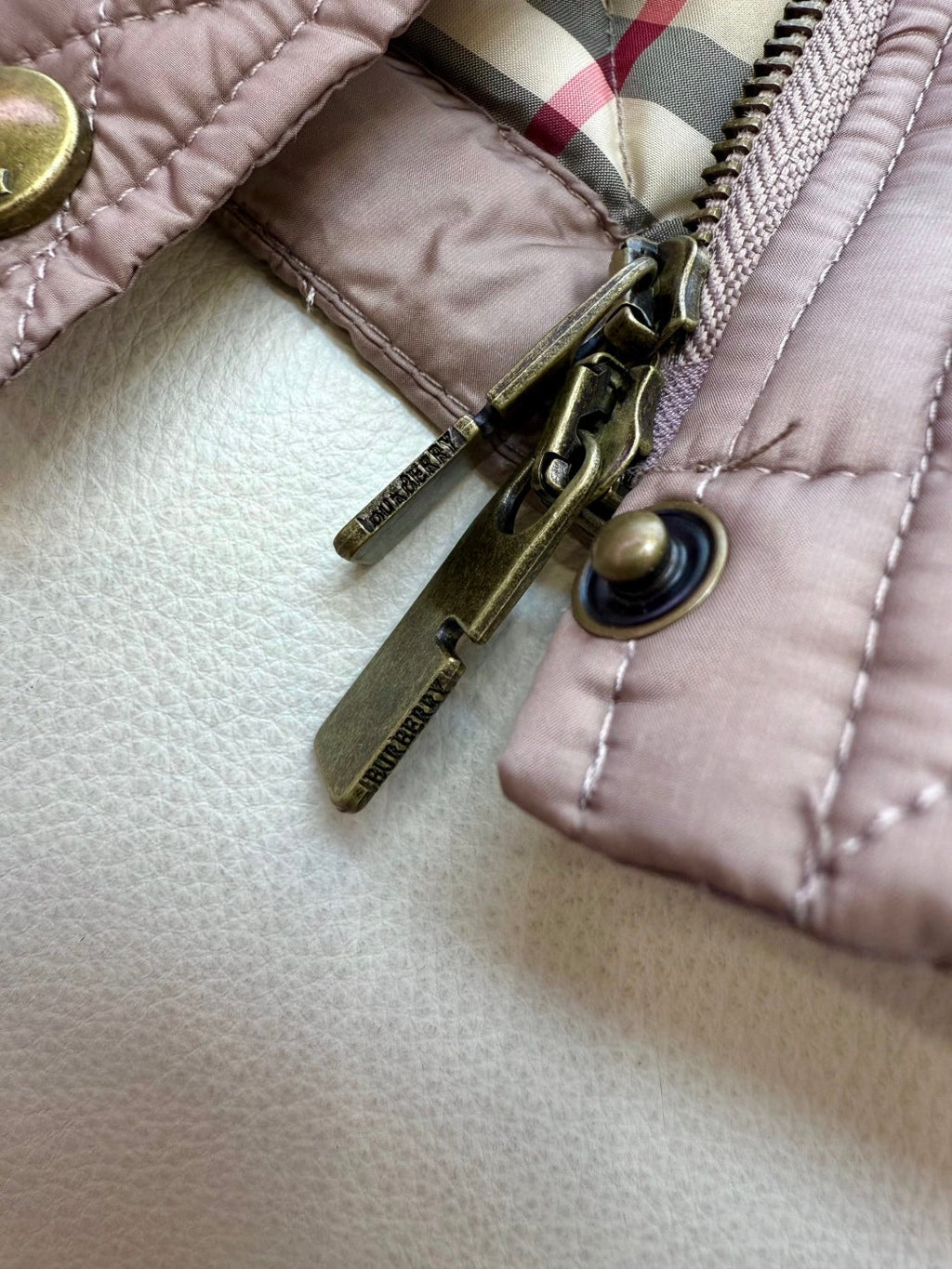 Burberry 25 Mid-Length Jacket Whimshy Pink Nylon Cotton