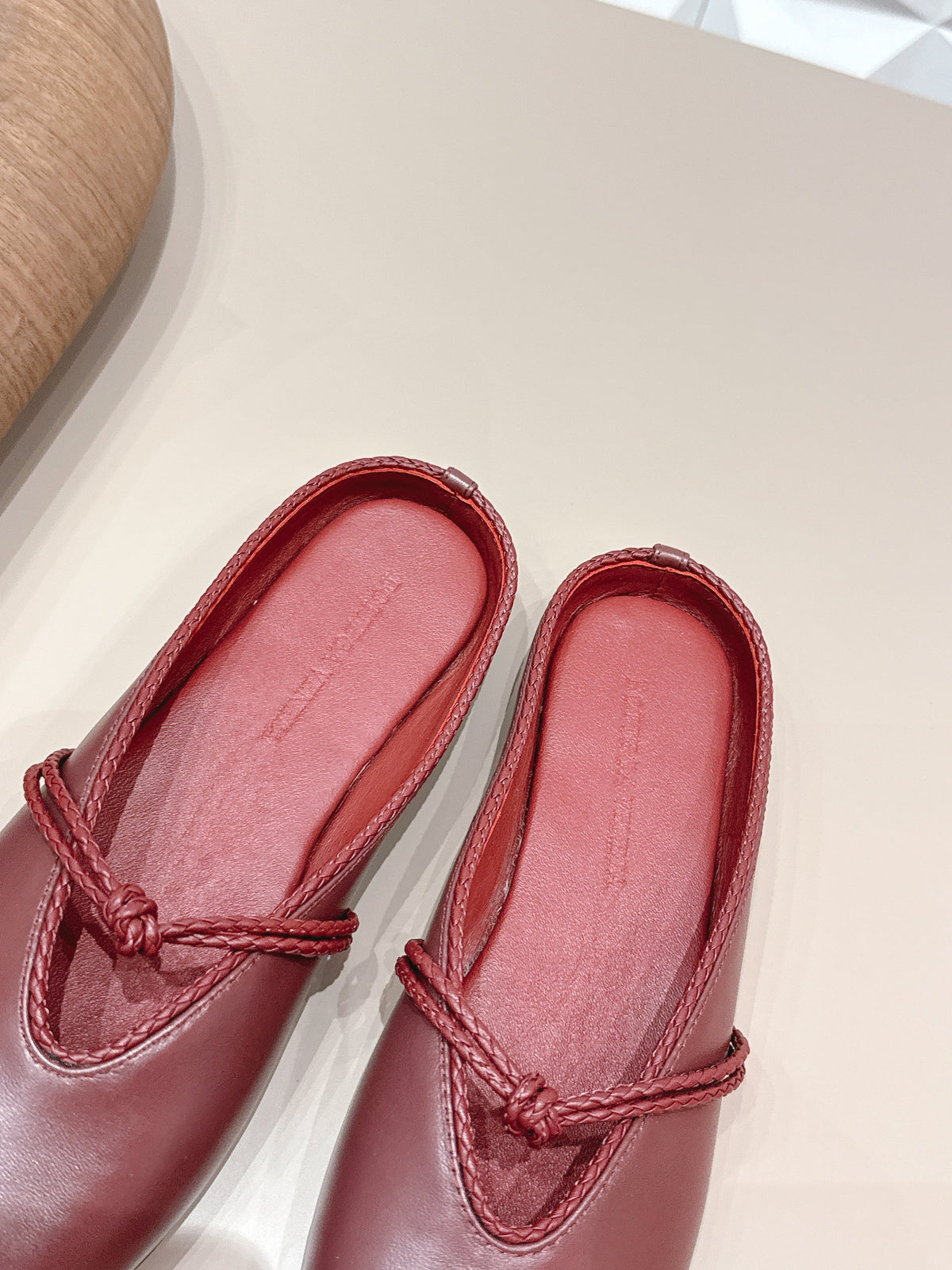 BV Rosa Mary-Jane Ballerina Burgundy Lambskin 613305