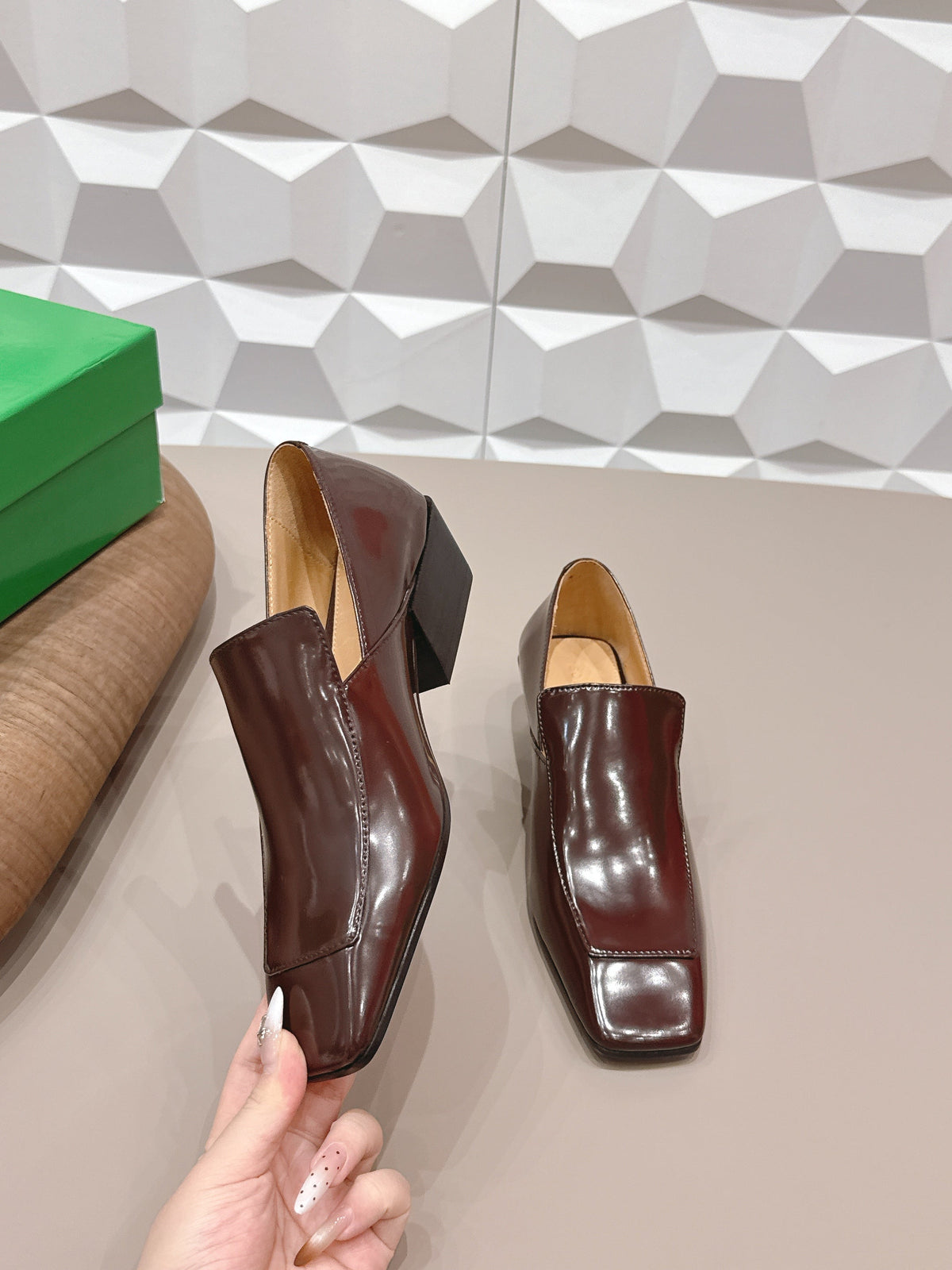 BV Okinawa Intrecciato Loafer 4cm Brown Calfskin 613297