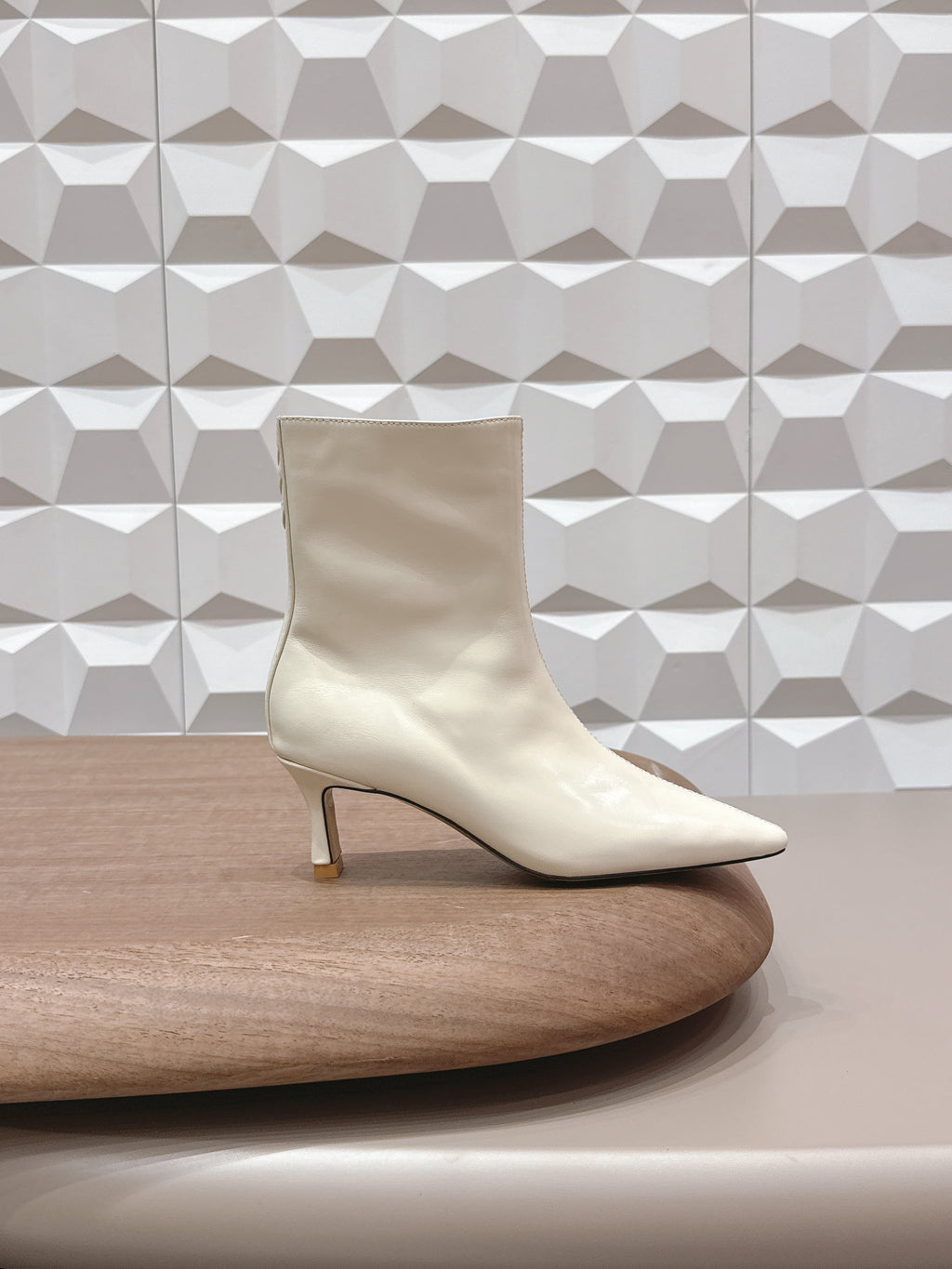 BV Sofia Ankle Boot 7cm White Lambskin 613292