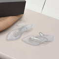 Alaïa Invisible Thong Mules Sliver Leather 738670