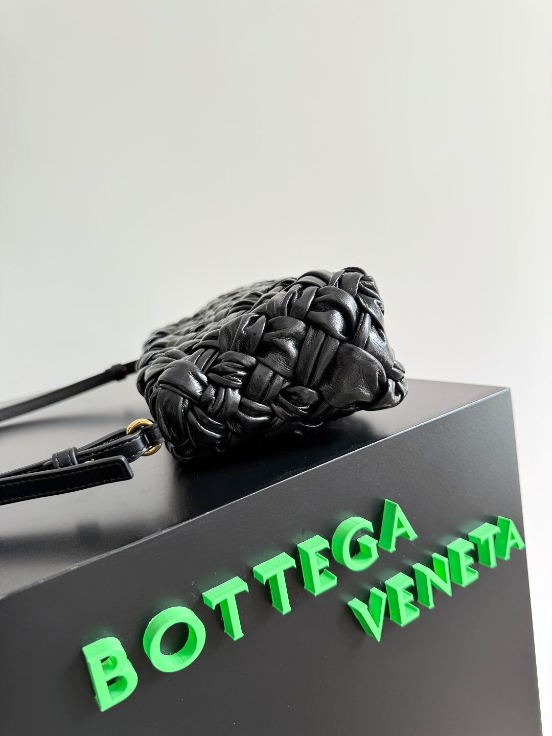 BV Kalimero chacha Bag 28.5cm Black Leather