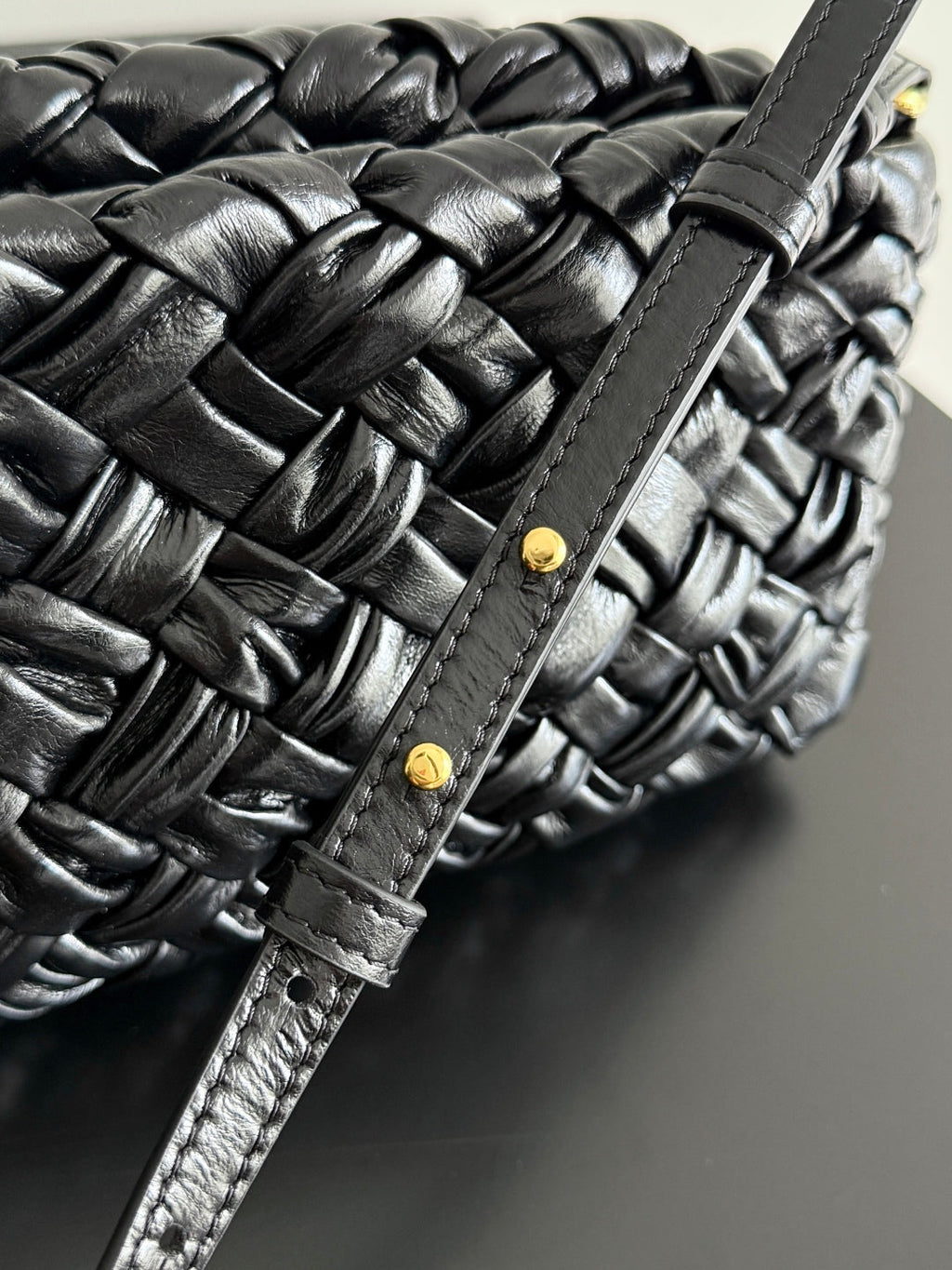 BV Kalimero chacha Bag 28.5cm Black Leather