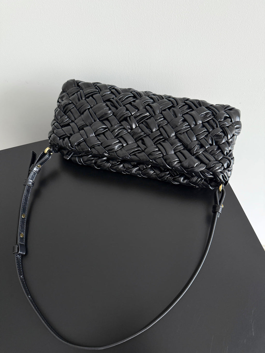 BV Kalimero chacha Bag 28.5cm Black Leather
