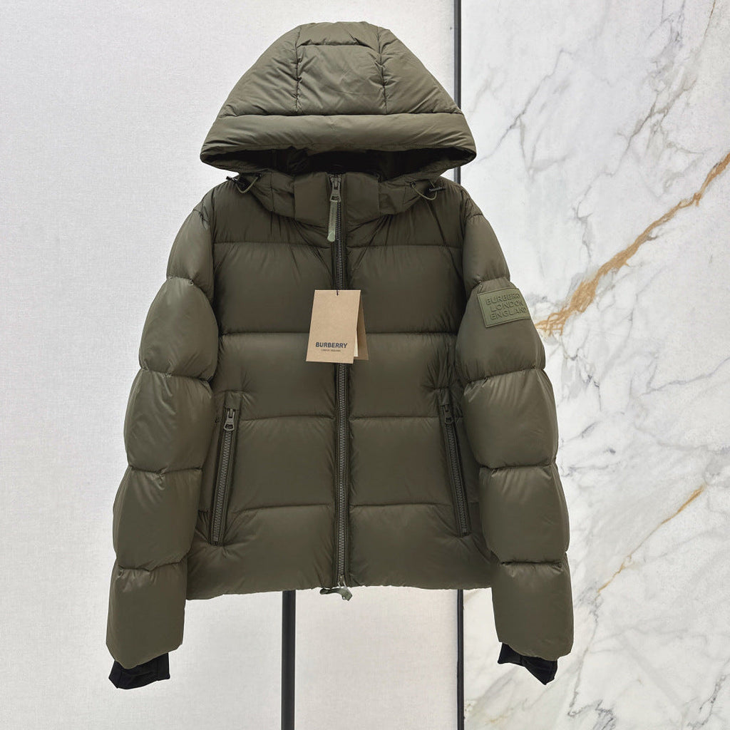 Burberry 25 Hooded Jacket Khaki Green Nylon Down 00640