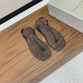 Brunello Cucinelli Flat Sandals Taupe Suede 934695