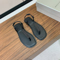 Brunello Cucinelli Flat Sandals Black Leather  934696
