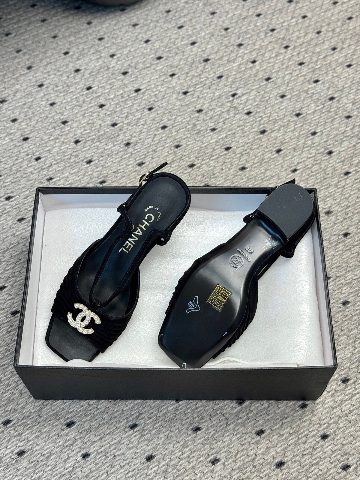 CC 25 Marry Jane Sandals Black Suede 329775