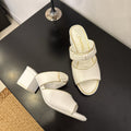 CC 25 Mule White Calfskin 365811