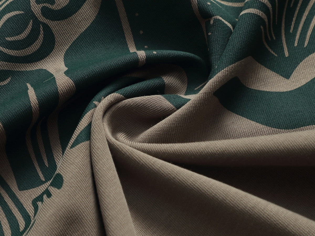 Burberry Men Knight Oversized T-Shirt Green Taupe Cotton