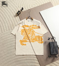 Burberry Men Knight Oversized T-Shirt Cream Yellow Cotton