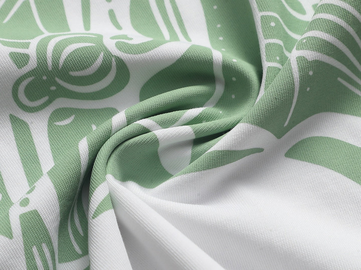 Burberry Men Knight Oversized T-Shirt Green White Cotton
