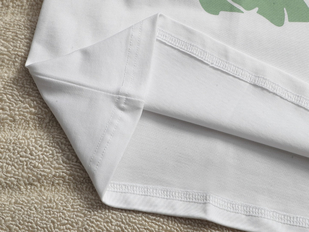 Burberry Men Knight Oversized T-Shirt Green White Cotton