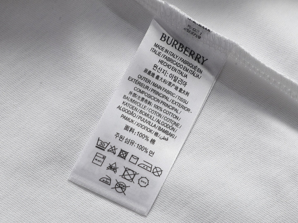 Burberry Men Knight Oversized T-Shirt Green White Cotton