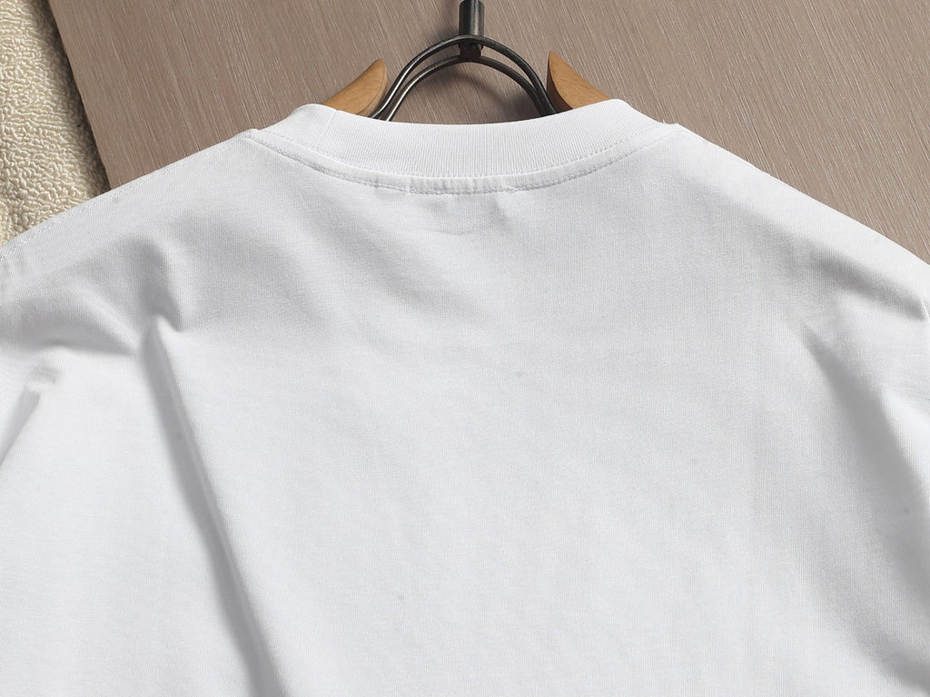 Burberry Men Knight Oversized T-Shirt Green White Cotton