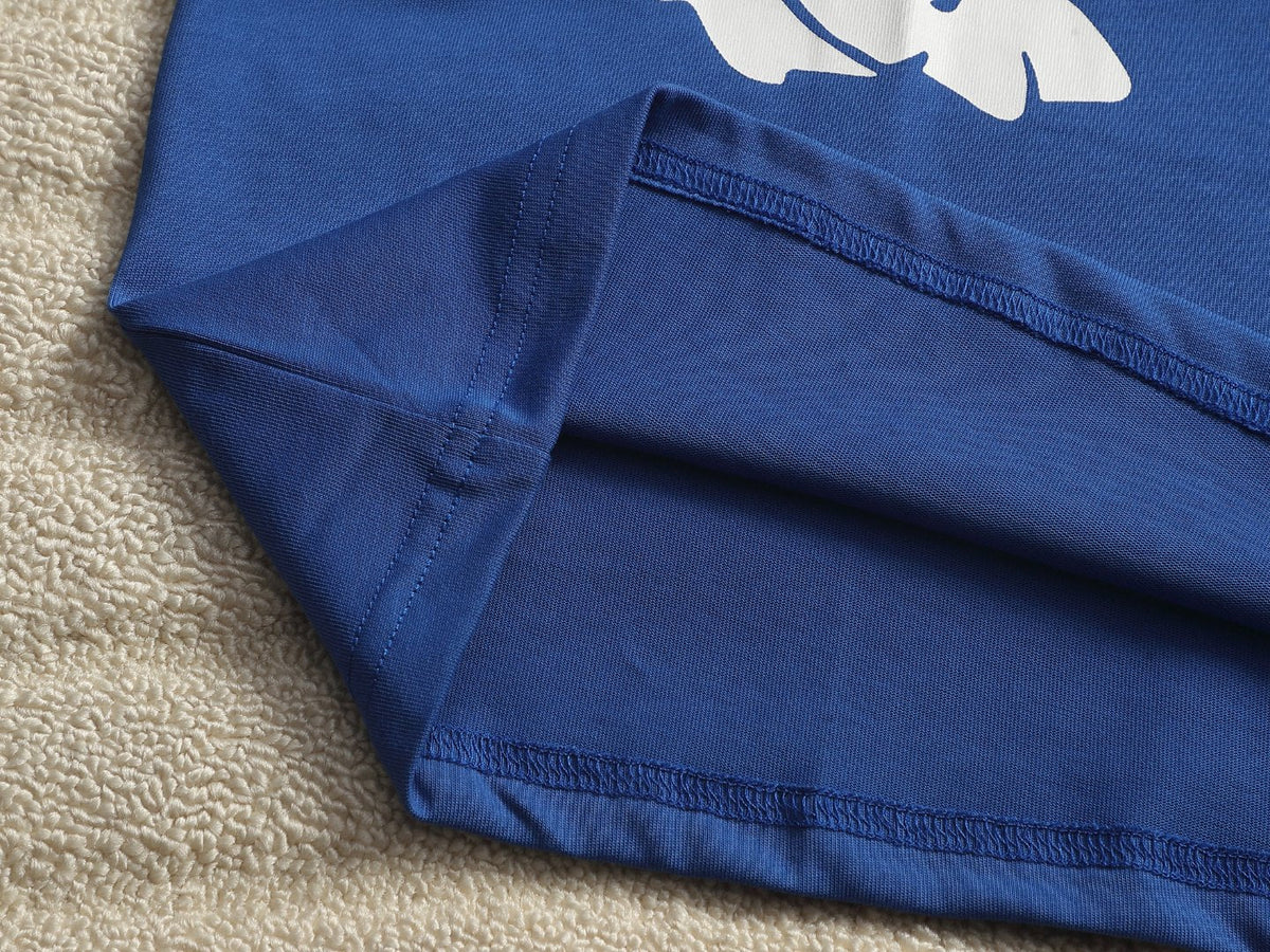 Burberry Men Knight Oversized T-Shirt Blue White Cotton
