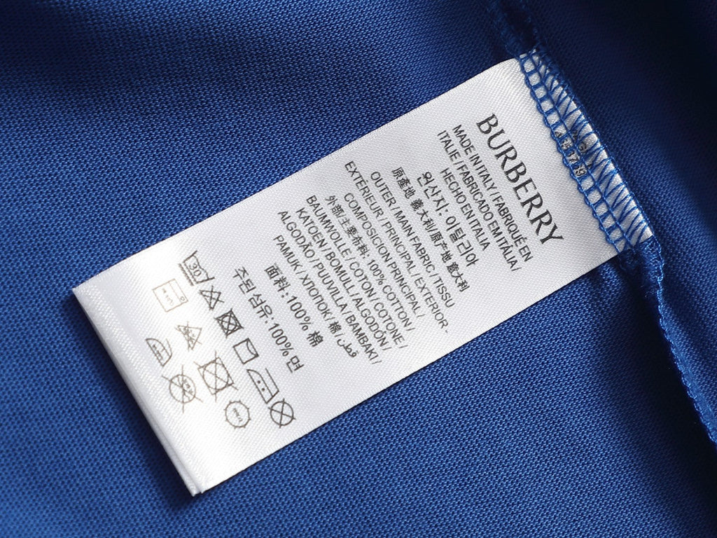 Burberry Men Knight Oversized T-Shirt Blue White Cotton