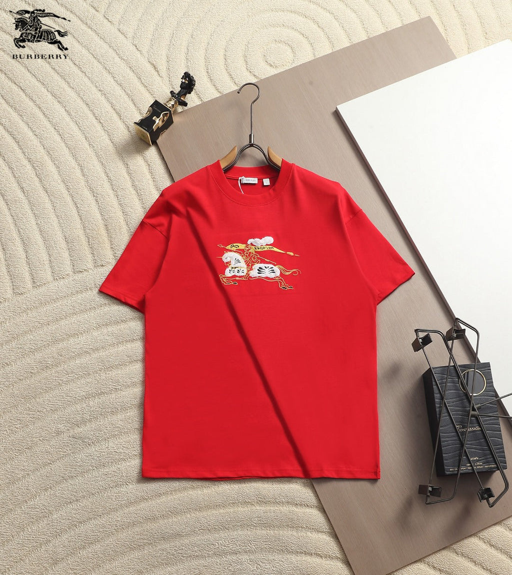 Burberry Men Oversized T-Shirt Red Cotton