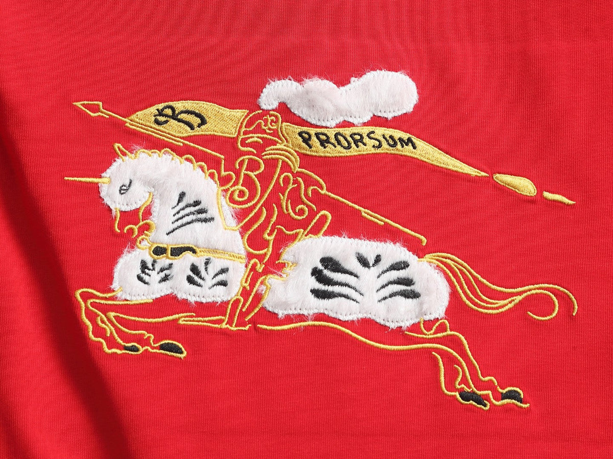 Burberry Men Oversized T-Shirt Red Cotton