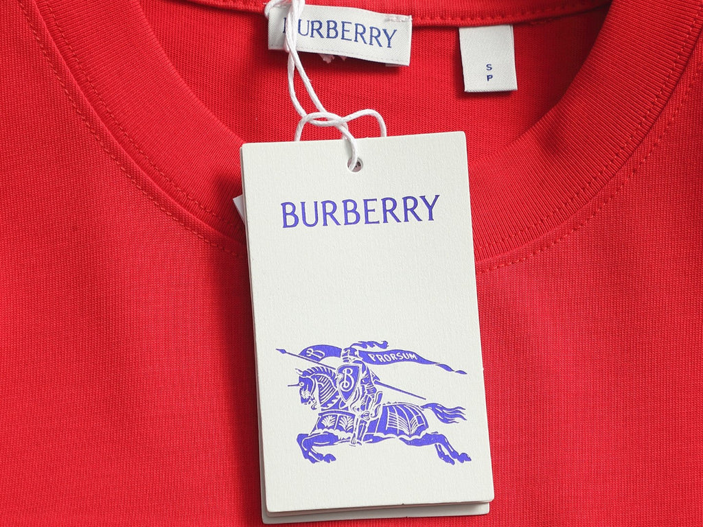 Burberry Men Oversized T-Shirt Red Cotton