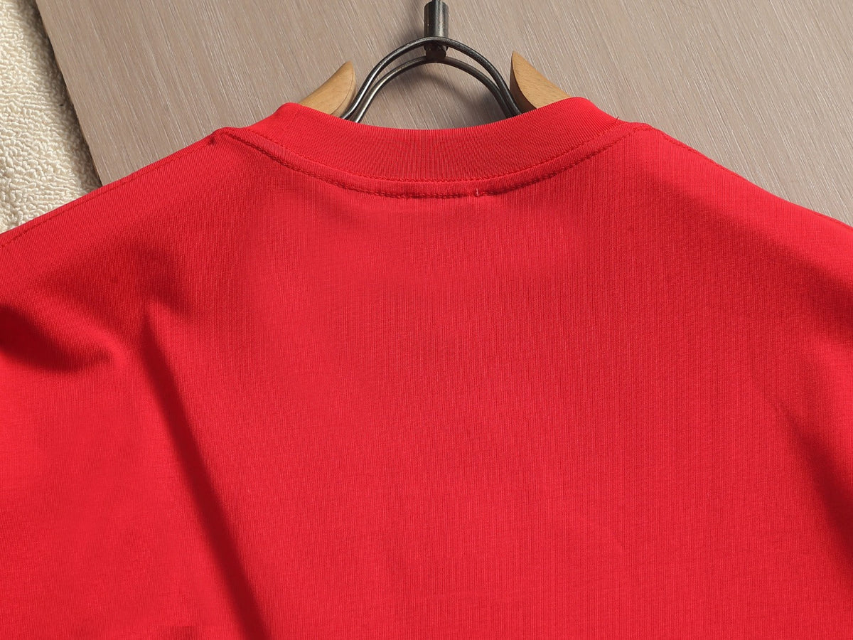 Burberry Men Oversized T-Shirt Red Cotton