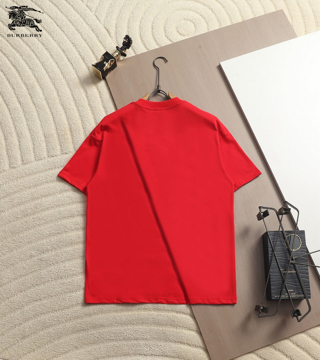 Burberry Men Oversized T-Shirt Red Cotton