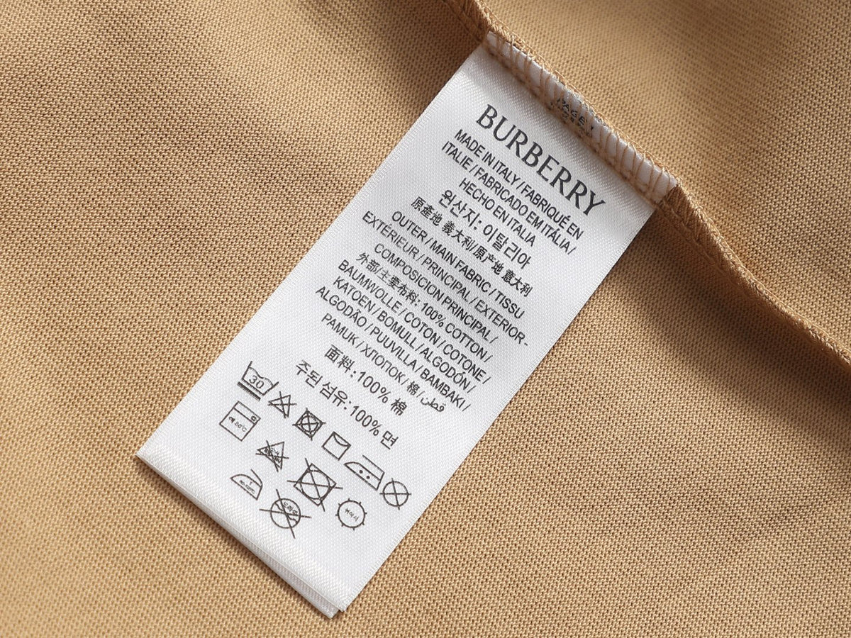 Burberry Men Oversized T-Shirt Beige Cotton