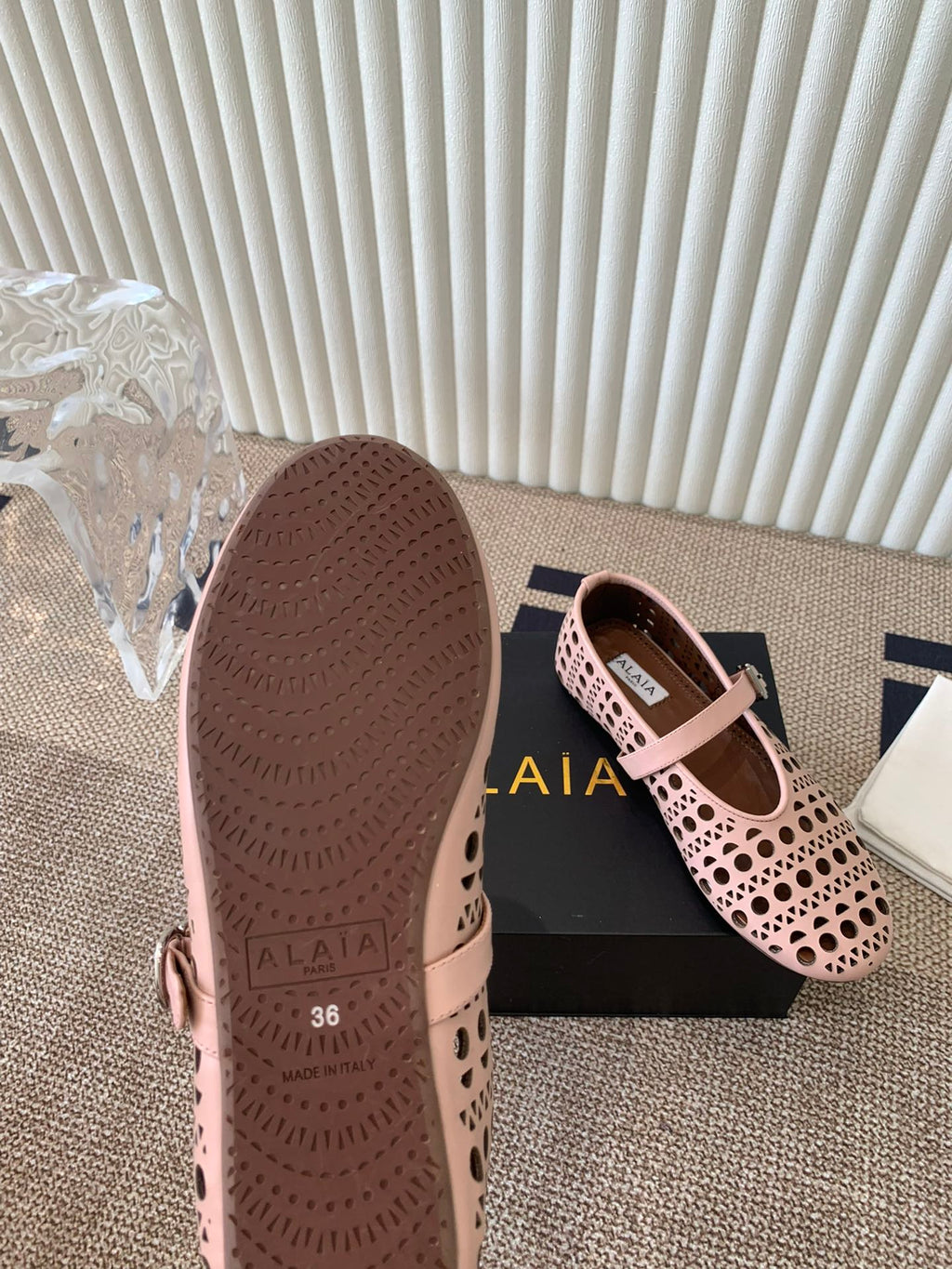 ballet flat in vienne nude lambskin