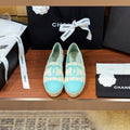 CC 25 Espadrilles Logo Blue Fabric Sheepskin 310159