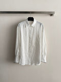 Brunello Long-Sleeved Shirt White Linen 352914