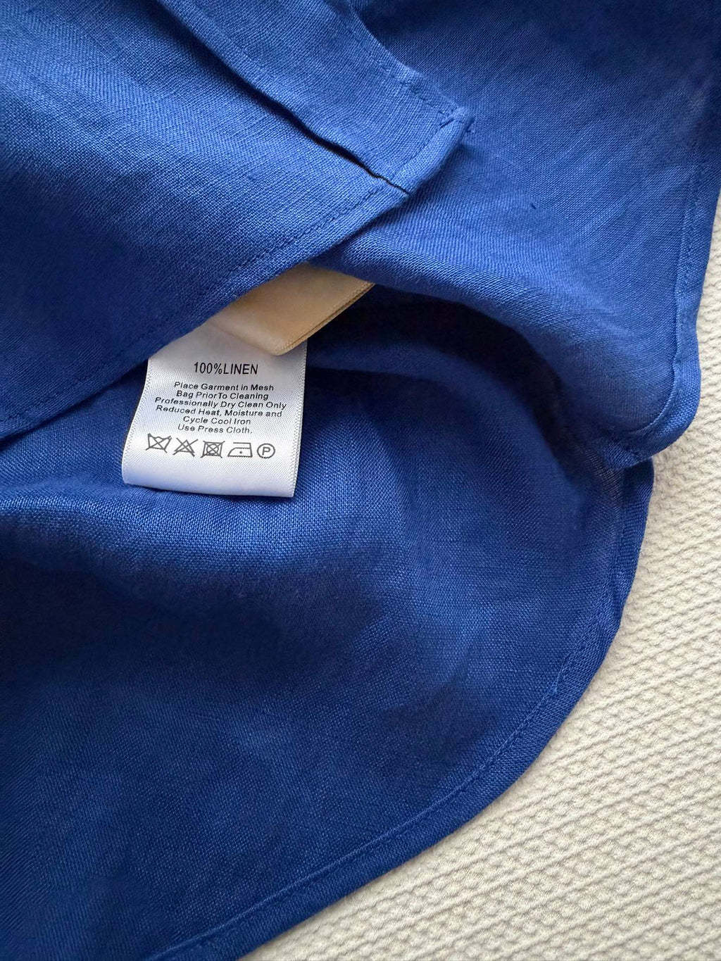 Brunello Long-Sleeved Shirt Blue Linen 352917