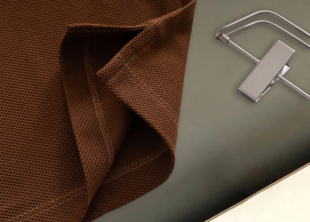 Burberry Men Check Colla Polo Shirt Brown Cotton
