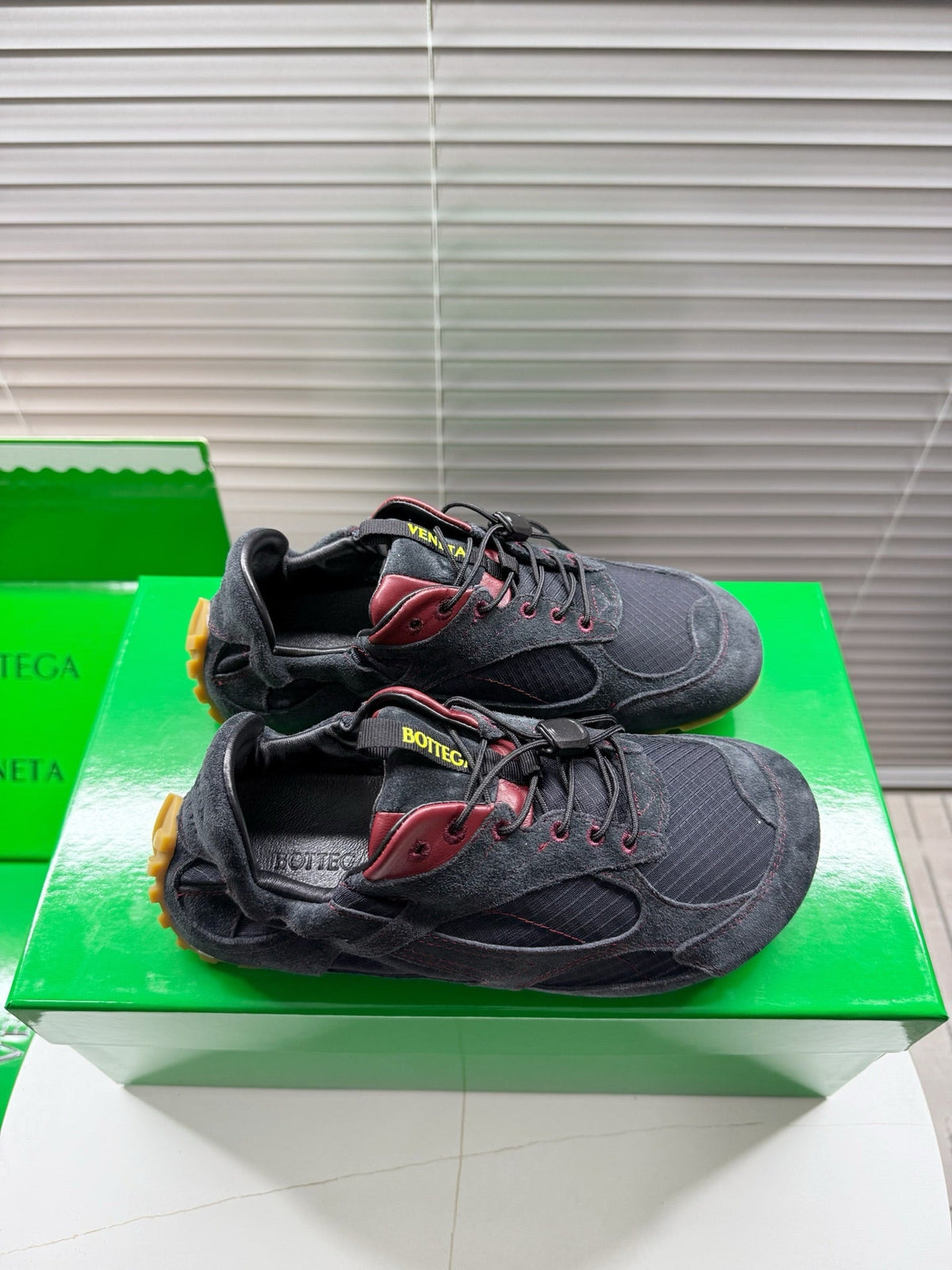 BV Orbit Flash Sneaker Black Suede & Nylon Lace-Up 609403