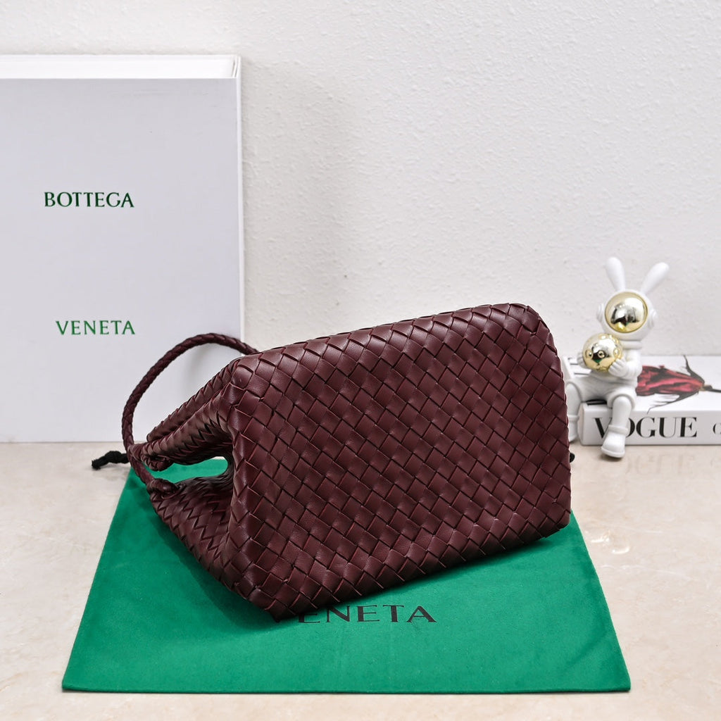 BV 26s Parachute Bag Burgundy Intrecciato Leather 291401