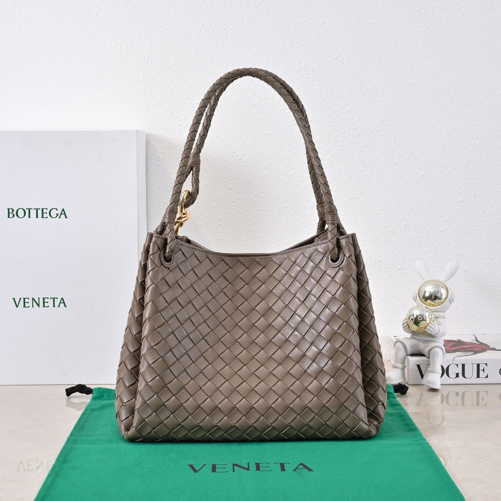 BV 26s Parachute Bag Coffee Intrecciato Leather  291413