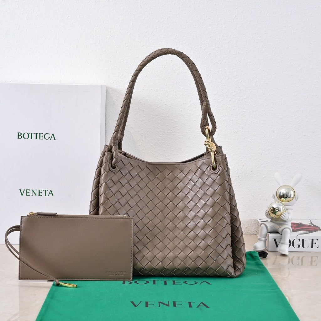 BV 26s Parachute Bag Coffee Intrecciato Leather  291413