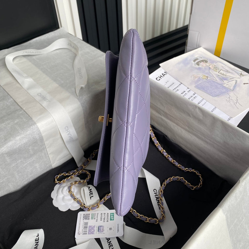 CC 24b Cluth 25cm Violet Lambskin