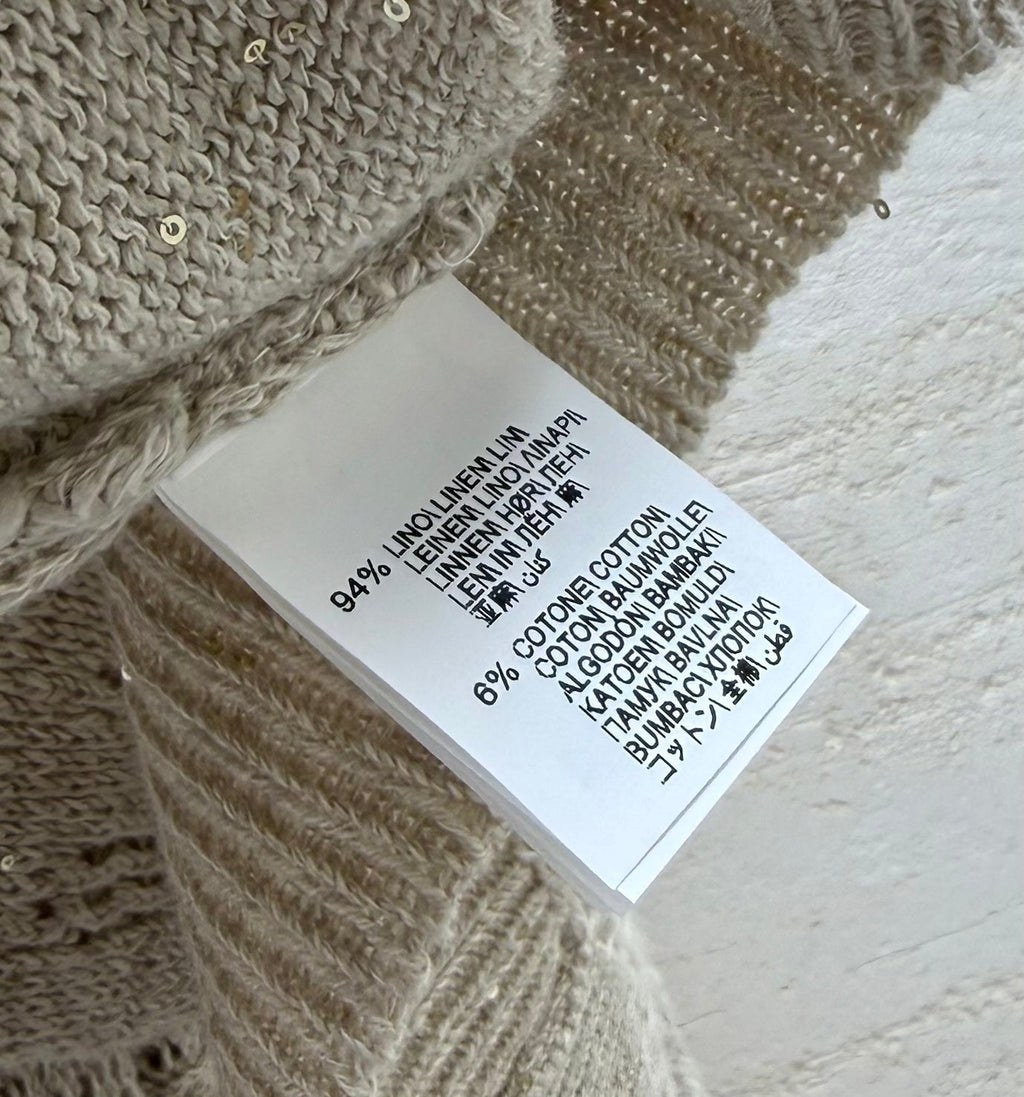 BC 26s Cardigan Light Taupe Cotton Linen 398019