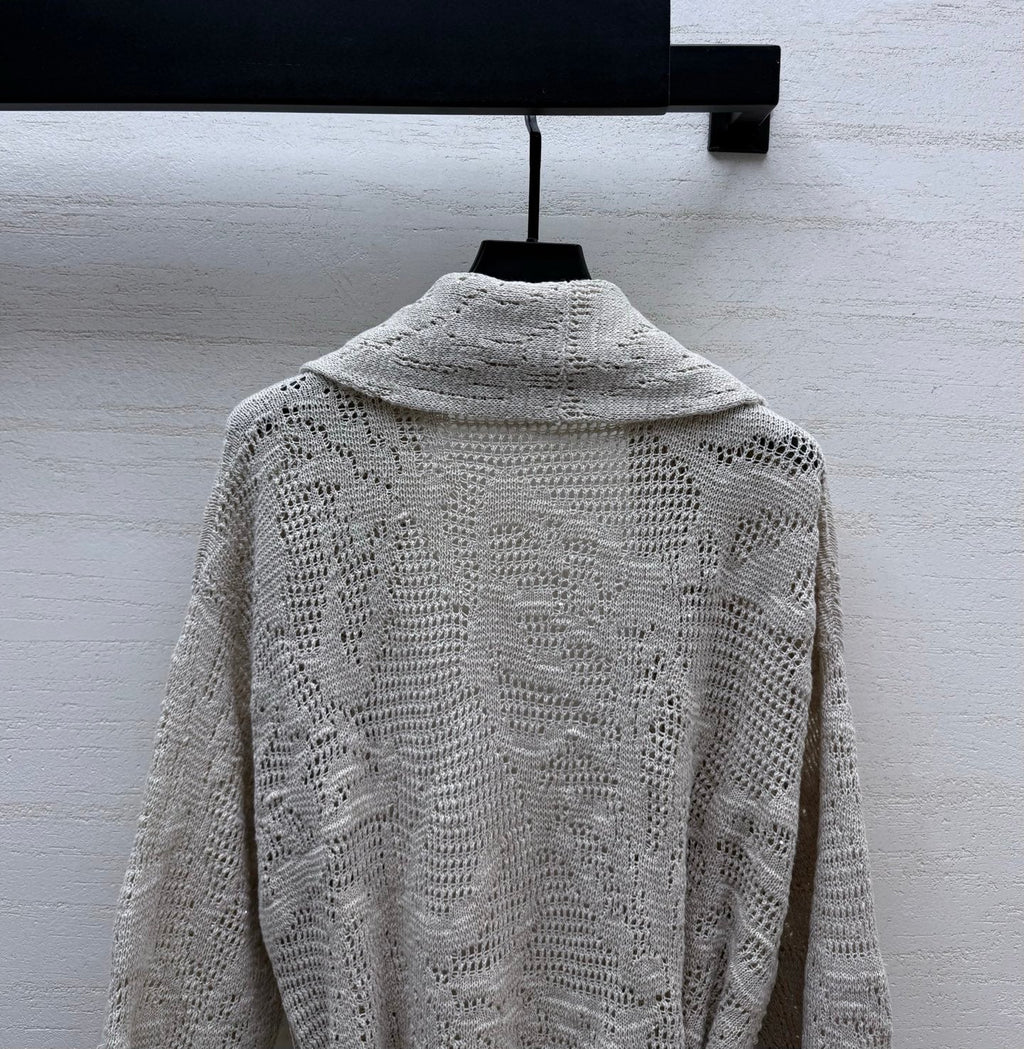 BC 26s Cardigan Light Taupe Cotton Linen 398019