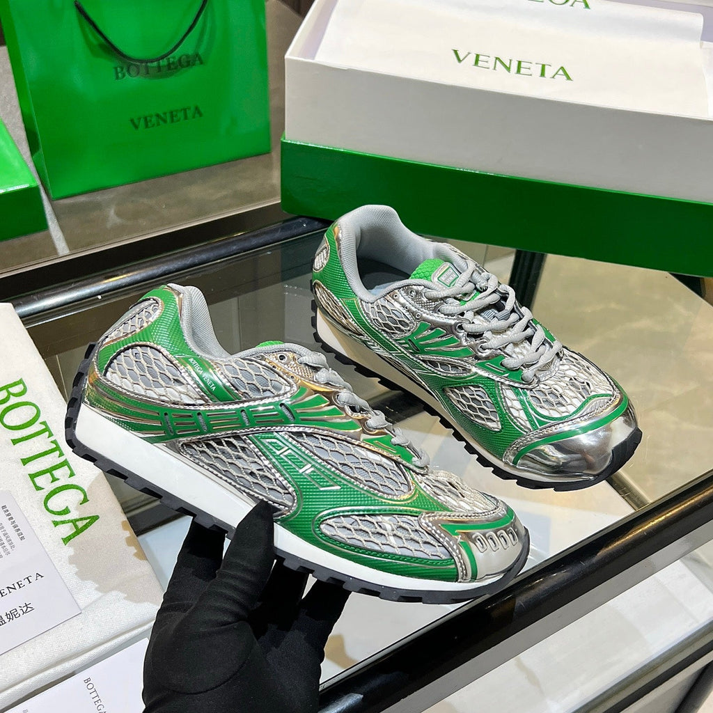 BV 26s Orbit Flash Sneaker Sliver Green Mesh Leather 735924