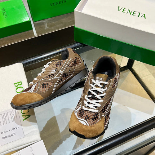 BV 26s Orbit Flash Sneaker Full Brown Mesh Suede 735925