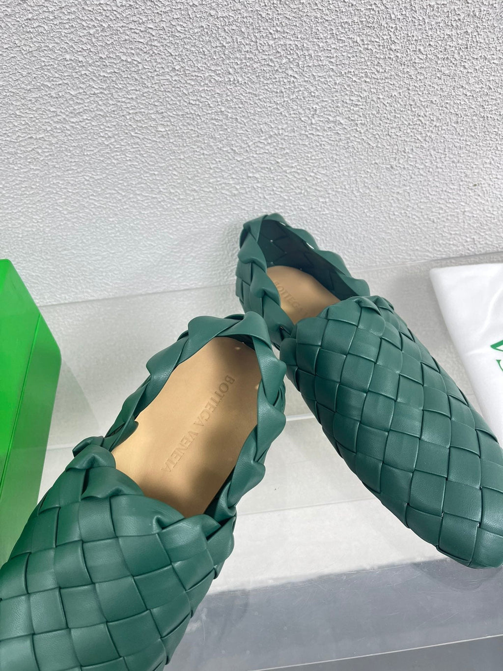 Bottega Veneta Intrecciato Green Lambskin 972905