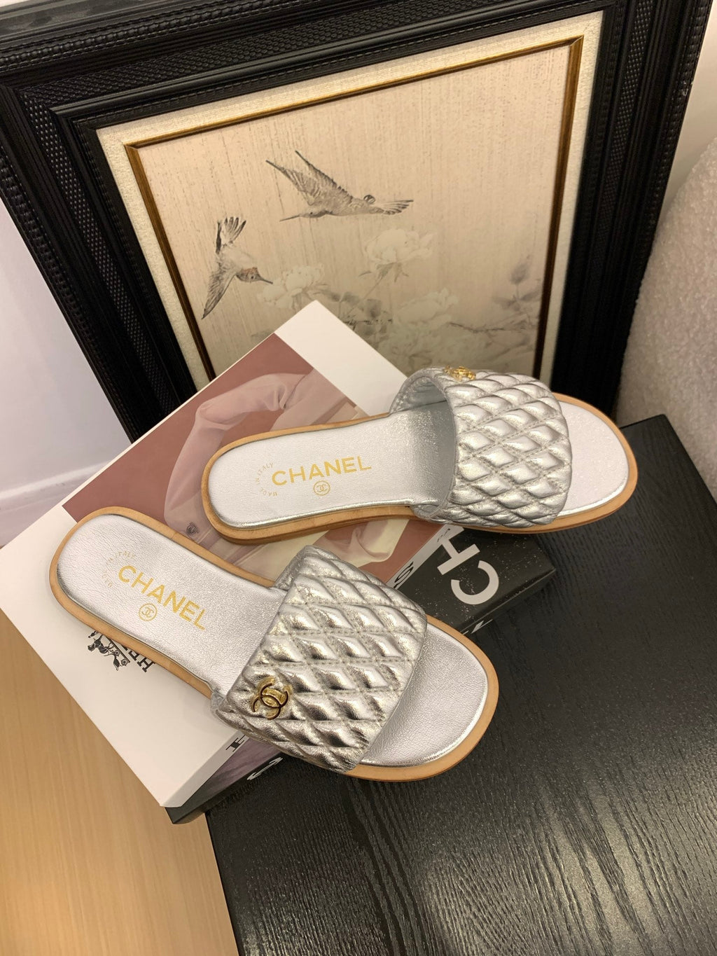 CC 25 Mule Silver Metallic Sheepskin 277678