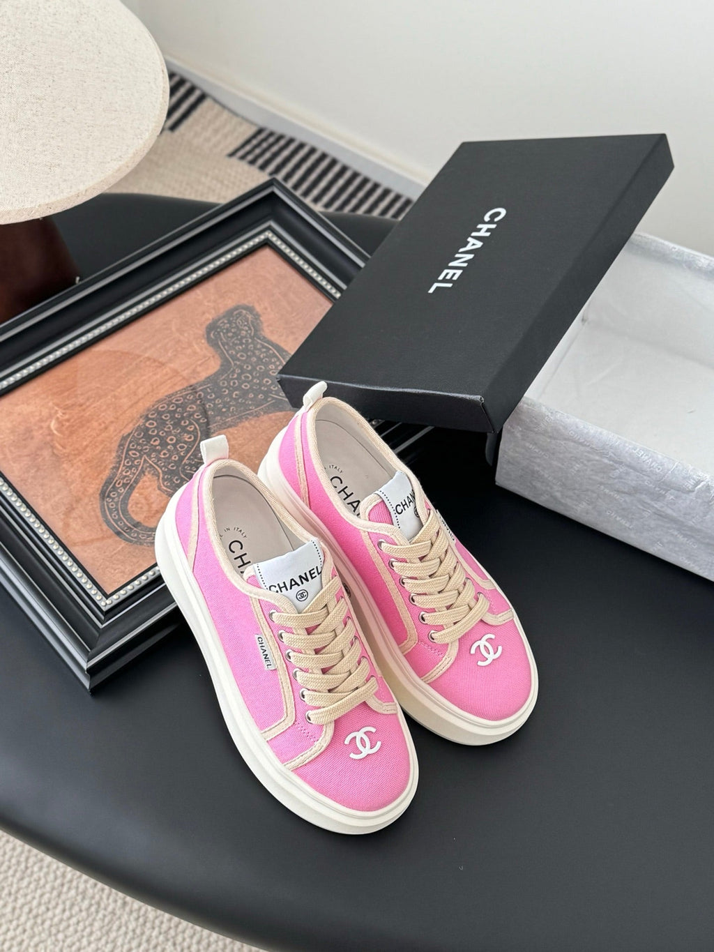 CC 25 Logo Printed Sneaker Pink Fabric Original 305312