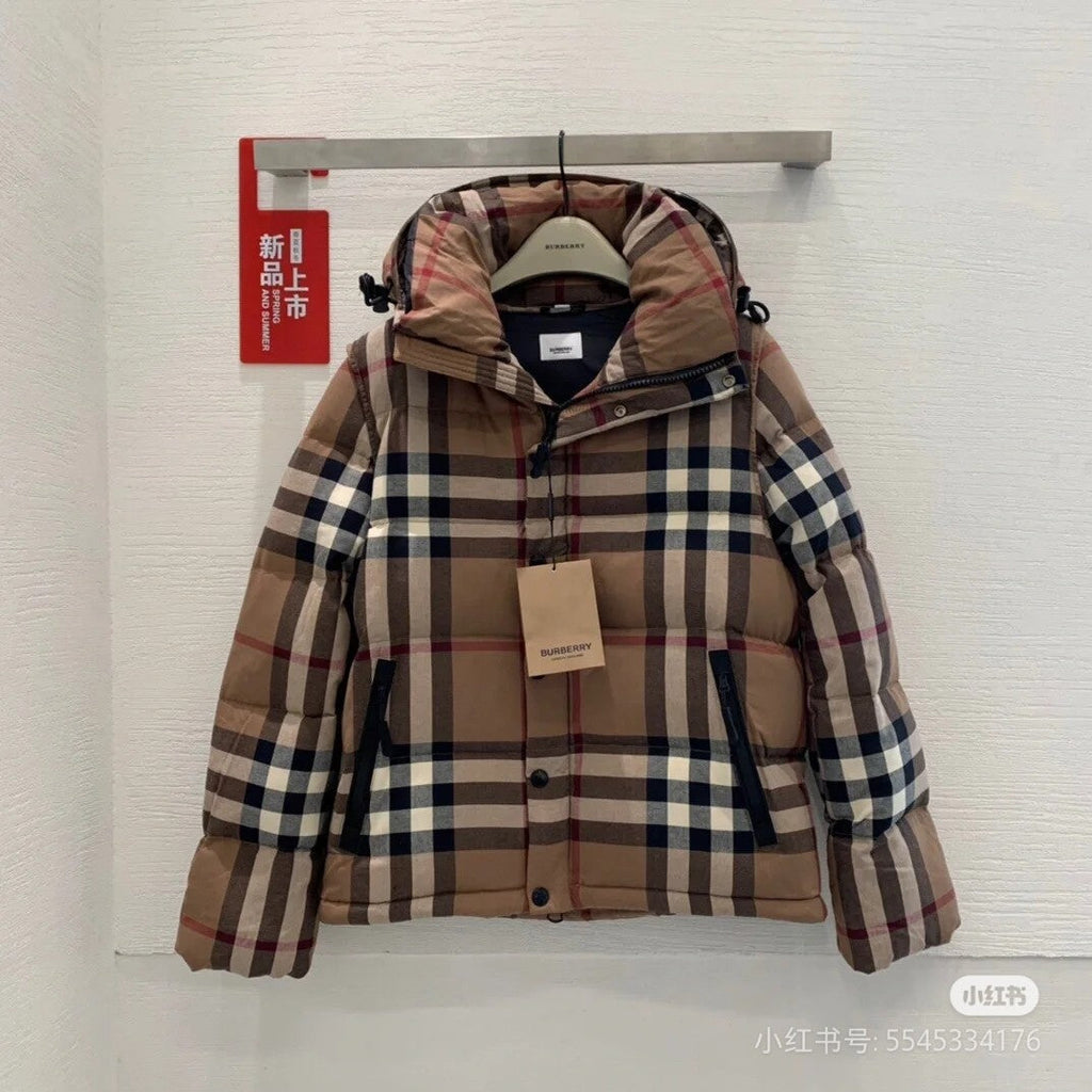 Bur 25 Down Jackets Brown Cotton 291393