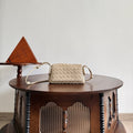 BV Notturno Flap Bag Cream Intrecciato Leather