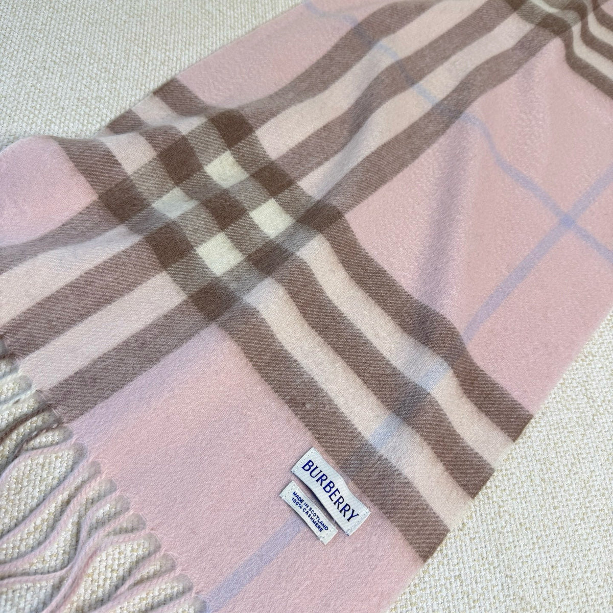BBR Long Scarf 170CM Pink Brow Cashmere 150388