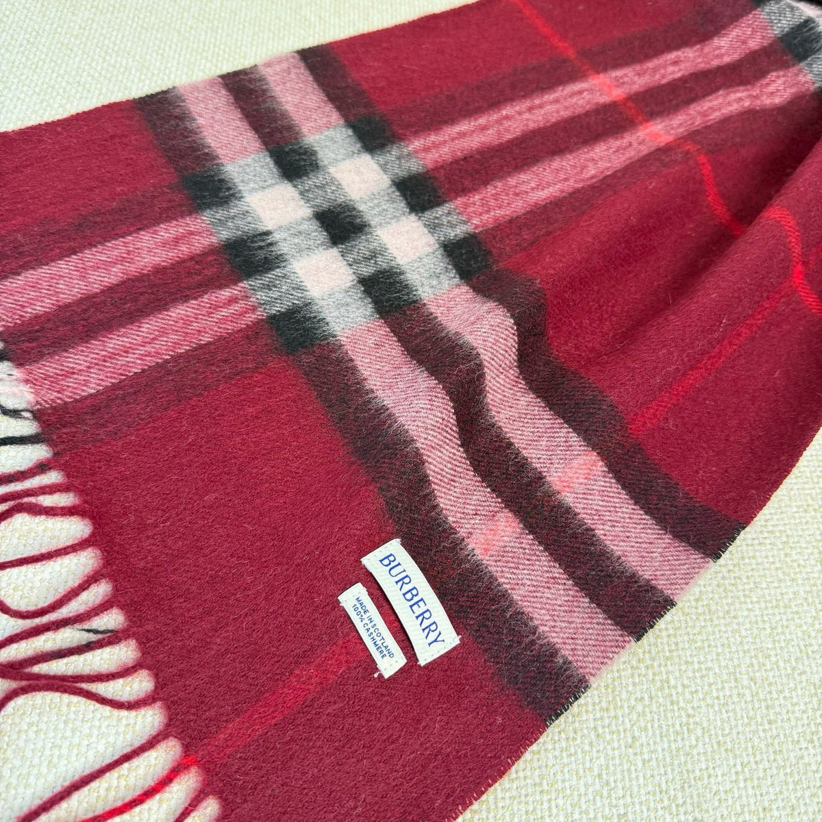 BBR Long Scarf 170CM Red Cashmere 150389