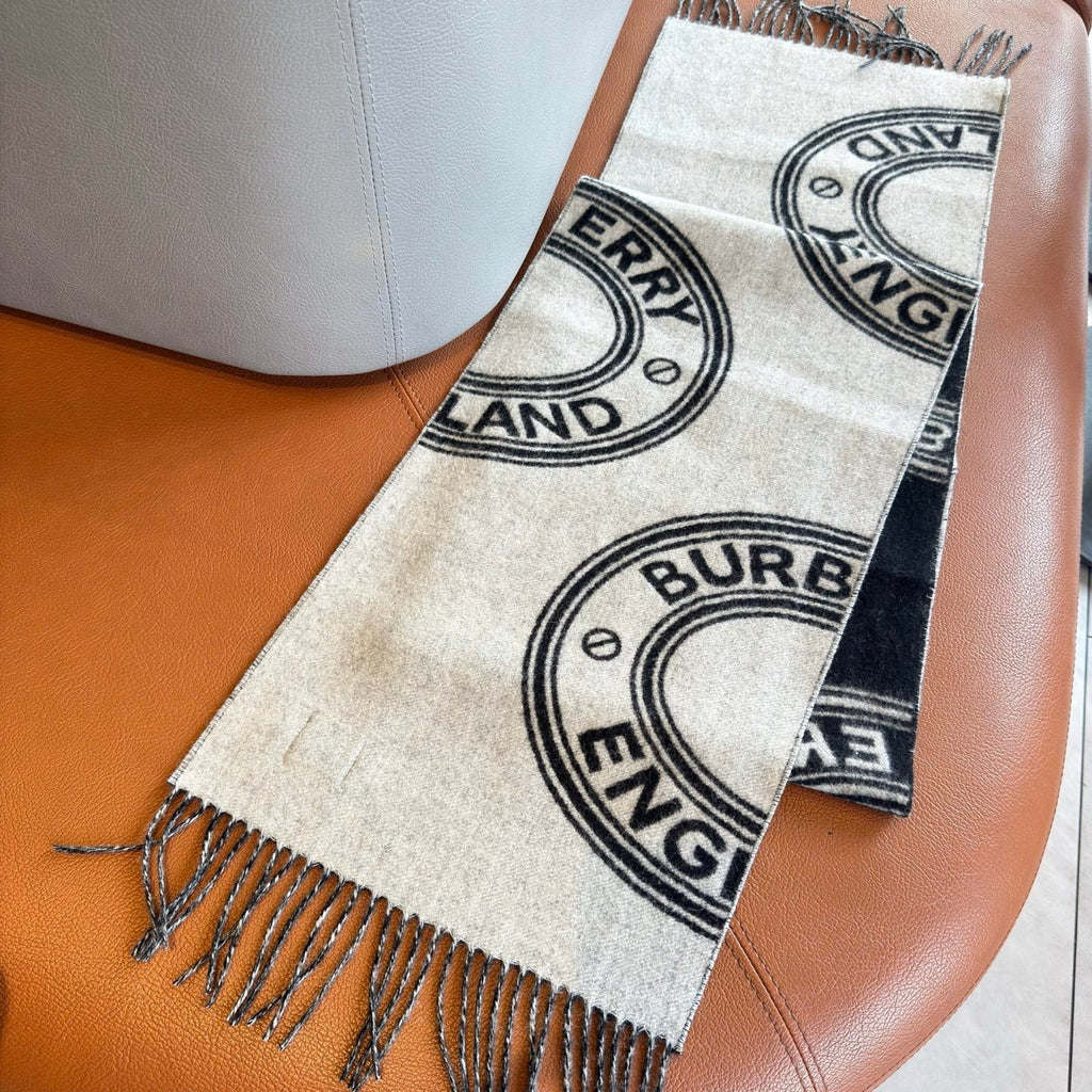 BBR Long Scarf 170CM Black Calico Cashmere 150404