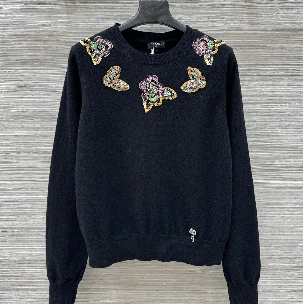 CC 25 Crewneck Sweate Black Cachemire